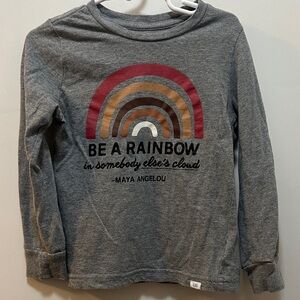 GAP Gray Long Sleeve with Multicolor Rainbow 🌈 Size 5